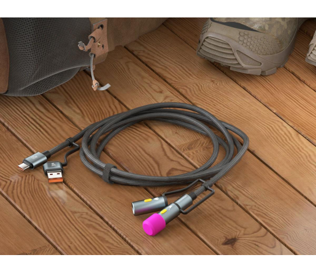 4smarts Kabel USB-C Explorer 4w1 60W 1m czarny - 1512654 - zdjęcie 2